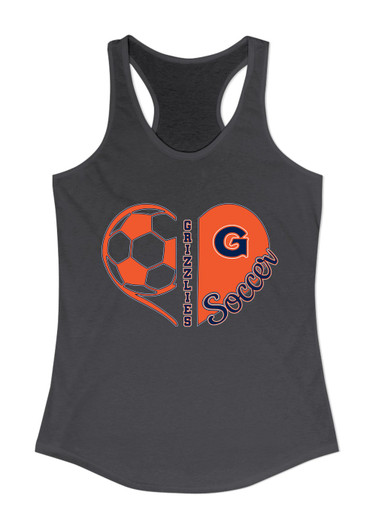 Grainger Grizzlies Heart Soccer Women's Tank Top