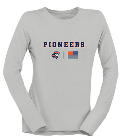 Heritage Pioneers Team Colors Flag Women's Premium LS T-Shirt