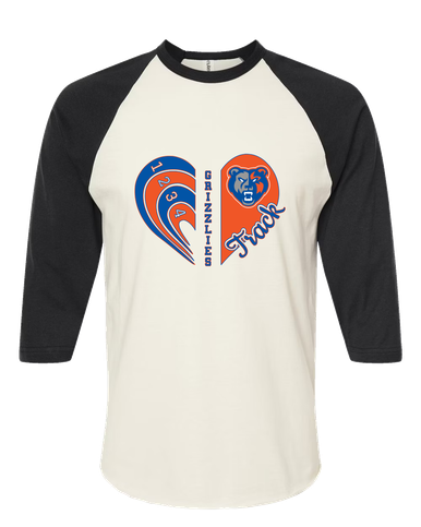 Grand Oaks Grizzlies Heart Track Women's Baseball T-Shirt