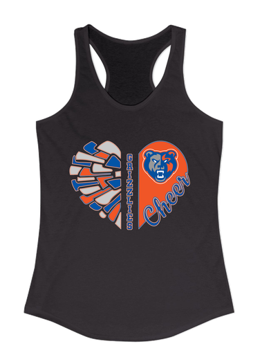 Grand Oaks Grizzlies Heart Cheer Women's Tank Top