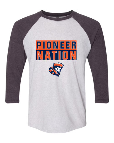Heritage Pioneers Nation #1 Women's Baseball T-Shirt