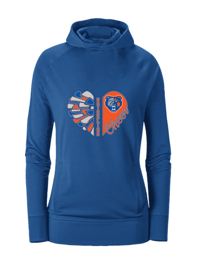 Grand Oaks Grizzlies Heart Cheer Women's Hoodie