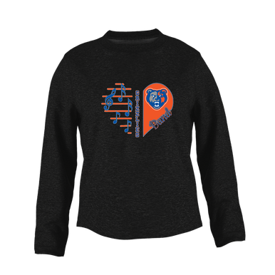 Grand Oaks Grizzlies Heart Band Women's Sweatshirt