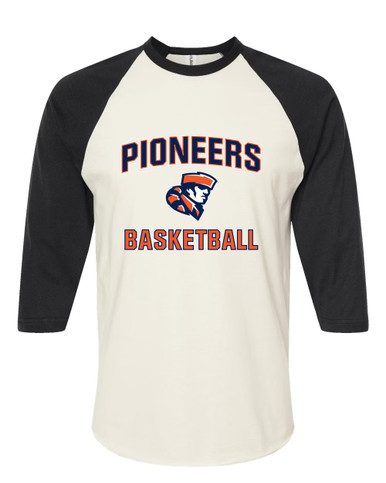 Heritage Pioneers Basketball #1 Women's Baseball T-Shirt