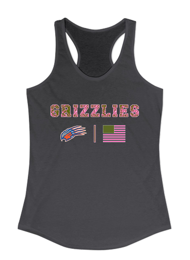 Grand Oaks Grizzlies Claw Pink Camo Flag Women's Tank Top