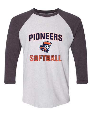 Heritage Pioneers Softball #1 Women's Baseball T-Shirt