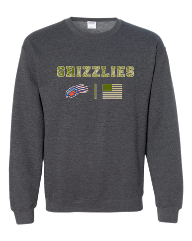 Grand Oaks Grizzlies Claw Camo Flag Men's Sweatshirt