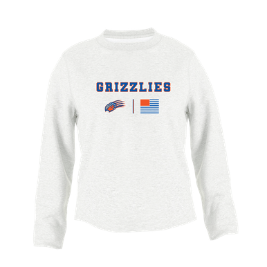 Grand Oaks Grizzlies Claw Team Colors Flag Women's Sweatshirt