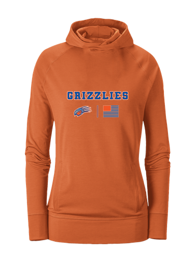 Grand Oaks Grizzlies Claw Team Colors Flag Women's Hoodie