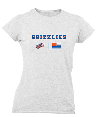 Grand Oaks Grizzlies Claw Team Colors Flag Women's SS T-Shirt