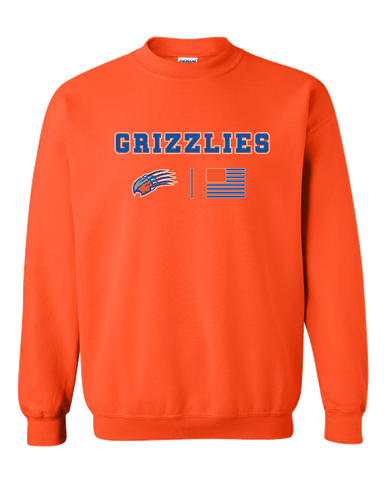 Grand Oaks Grizzlies Claw Team Colors Flag Men's Sweatshirt