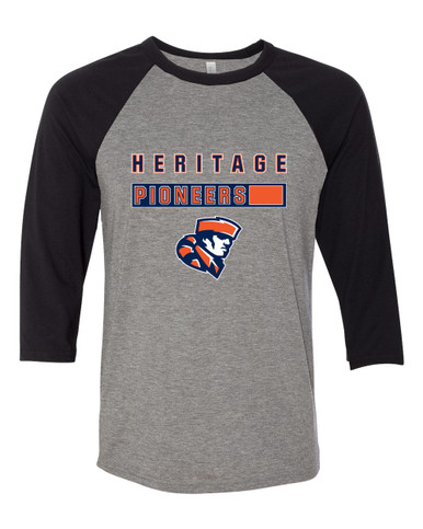 Heritage Pioneers Mascot #7 Women's Baseball T-Shirt