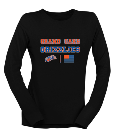 Grand Oaks Grizzlies Claw Spirit Flag Women's Premium LS T-Shirt