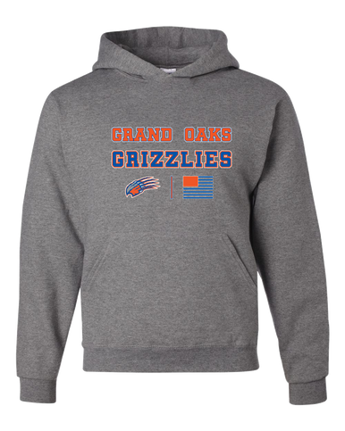 Grand Oaks Grizzlies Claw Spirit Flag Men's Premium Hoodie