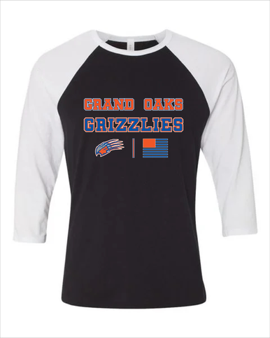 Grand Oaks Grizzlies Claw Spirit Flag Women's Baseball T-Shirt