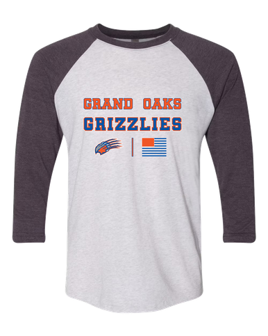 Grand Oaks Grizzlies Claw Spirit Flag Men's Baseball T-Shirt