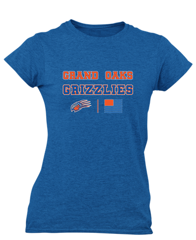 Grand Oaks Grizzlies Claw Spirit Flag Women's SS T-Shirt