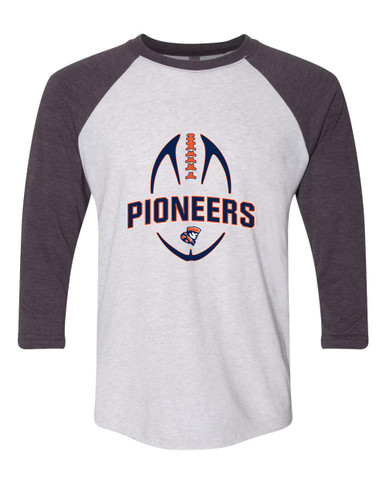 Heritage Pioneers Football #5 Women's Baseball T-Shirt