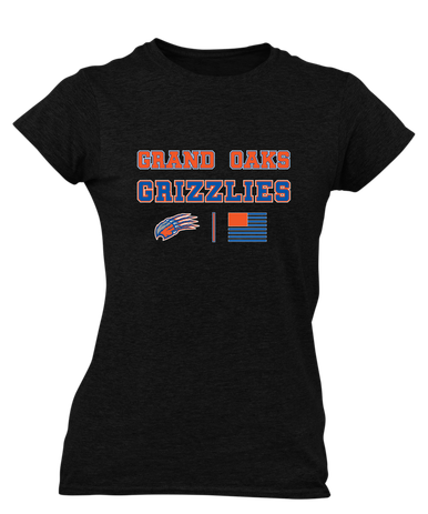 Grand Oaks Grizzlies Claw Spirit Flag Women's Premium SS T-Shirt