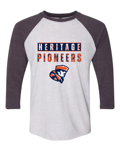 Heritage Pioneers Mascot #9 Women's Baseball T-Shirt