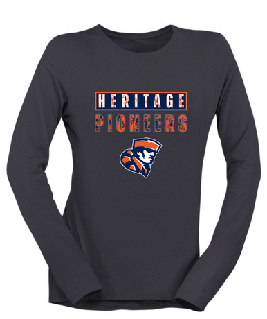 Heritage Pioneers Mascot #9 Women's LS T-Shirt