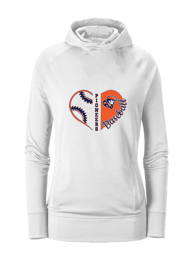 Heritage Pioneers Heart Baseball Women's Hoodie