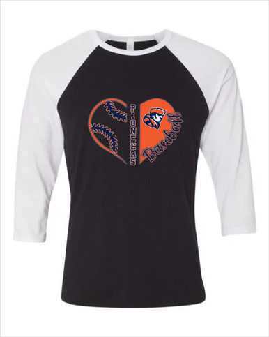 Heritage Pioneers Heart Baseball Women's Baseball T-Shirt