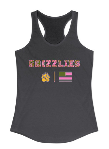 Northwest Grizzlies Pink Camo Flag Women's Tank Top