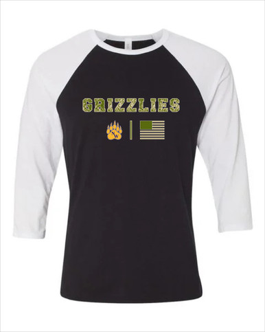 Northwest Grizzlies Camo Flag Men's Baseball T-Shirt