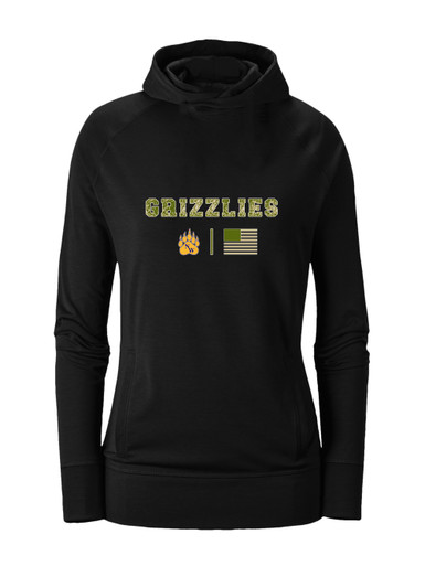 Northwest Grizzlies Camo Flag Women's Hoodie