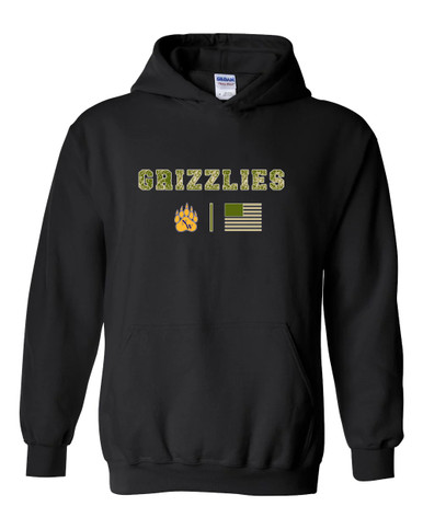 Northwest Grizzlies Camo Flag Men's Hoodie