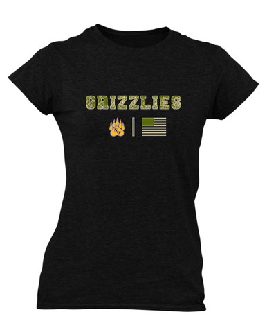Northwest Grizzlies Camo Flag Women's Premium SS T-Shirt