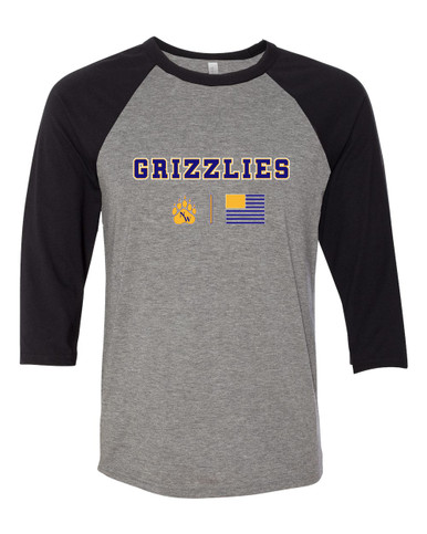 Northwest Grizzlies Team Colors Flag Women's Baseball T-Shirt