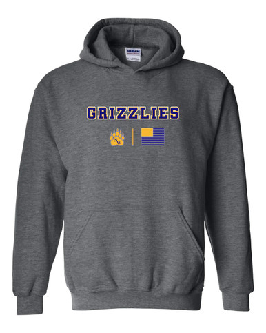 Northwest Grizzlies Team Colors Flag Men's Hoodie