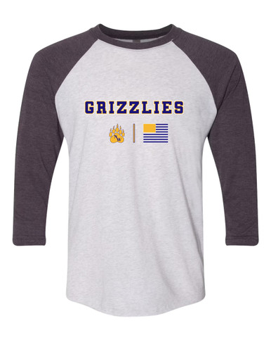Northwest Grizzlies Team Colors Flag Men's Baseball T-Shirt