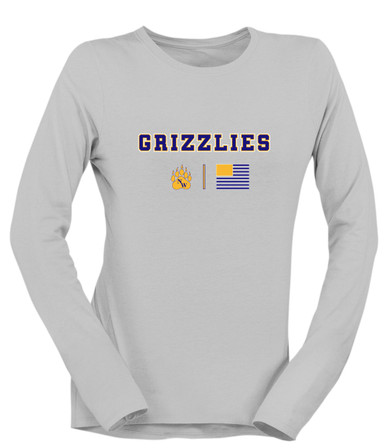 Northwest Grizzlies Team Colors Flag Women's LS T-Shirt