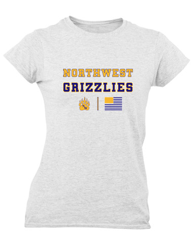 Northwest Grizzlies Spirit Flag Women's Premium SS T-Shirt