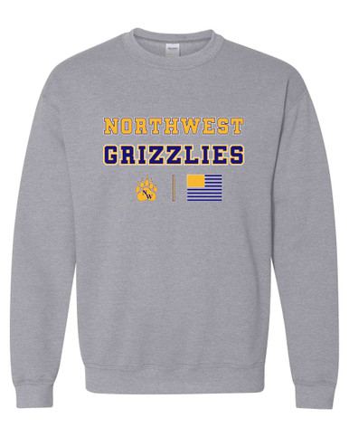 Northwest Grizzlies Spirit Flag Men's Sweatshirt