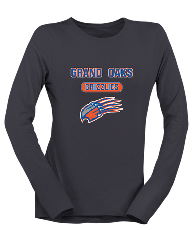 Grand Oaks Grizzlies Claw Mascot #3 Women's LS T-Shirt