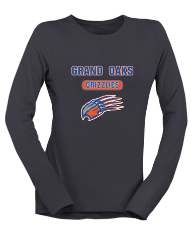 Grand Oaks Grizzlies Claw Mascot #3 Women's Premium LS T-Shirt