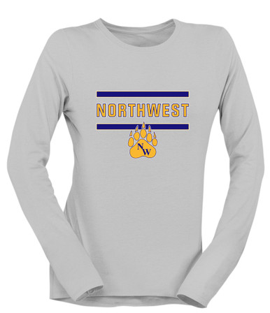Northwest Grizzlies Mascot #4 Women's LS T-Shirt