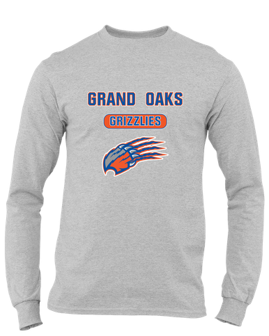 Grand Oaks Grizzlies Claw Mascot #3 Men's LS T-Shirt