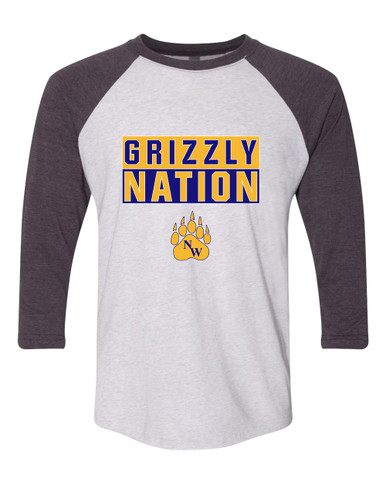 Northwest Grizzlies Nation #1 Women's Baseball T-Shirt