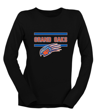 Grand Oaks Grizzlies Claw Mascot #4 Women's LS T-Shirt