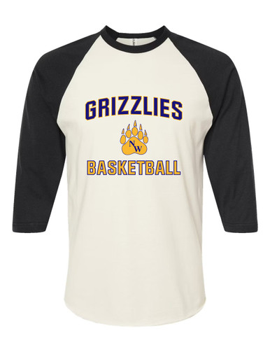 Northwest Grizzlies Basketball #1 Women's Baseball T-Shirt