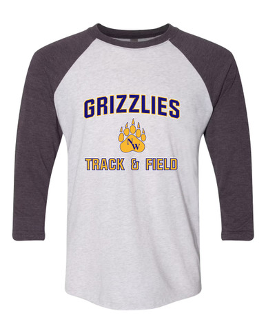 Northwest Grizzlies Track & Field Men's Baseball T-Shirt