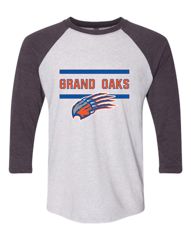 Grand Oaks Grizzlies Claw Mascot #4 Men's Baseball T-Shirt