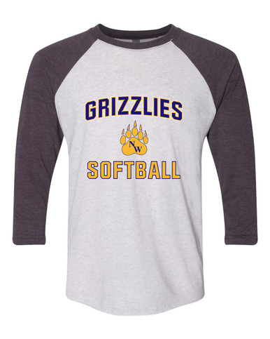 Northwest Grizzlies Softball #1 Women's Baseball T-Shirt