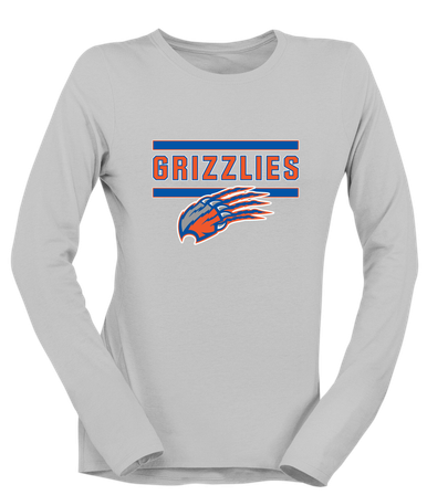 Grand Oaks Grizzlies Claw Mascot #5 Women's LS T-Shirt