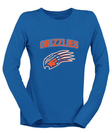Grand Oaks Grizzlies Claw Mascot #6 Women's LS T-Shirt